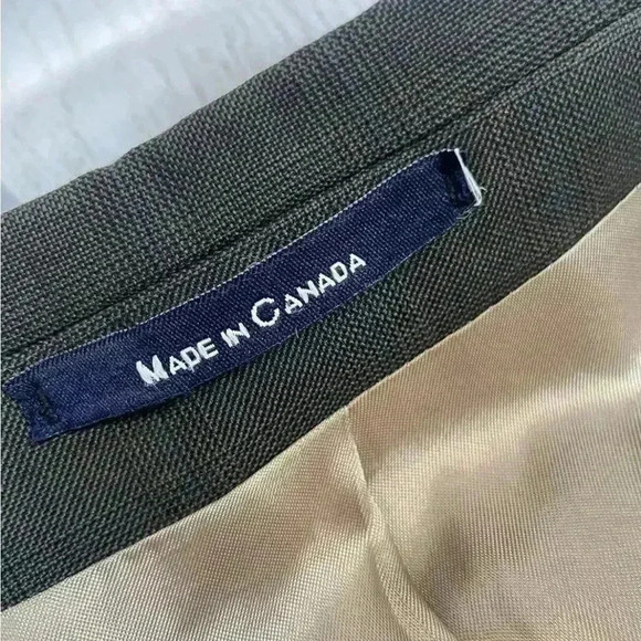 Chaps Ralph Lauren Cashmere wool 3 Button Suit Coat 42R Brown Blue Glen Plaid - Picture 10 of 16